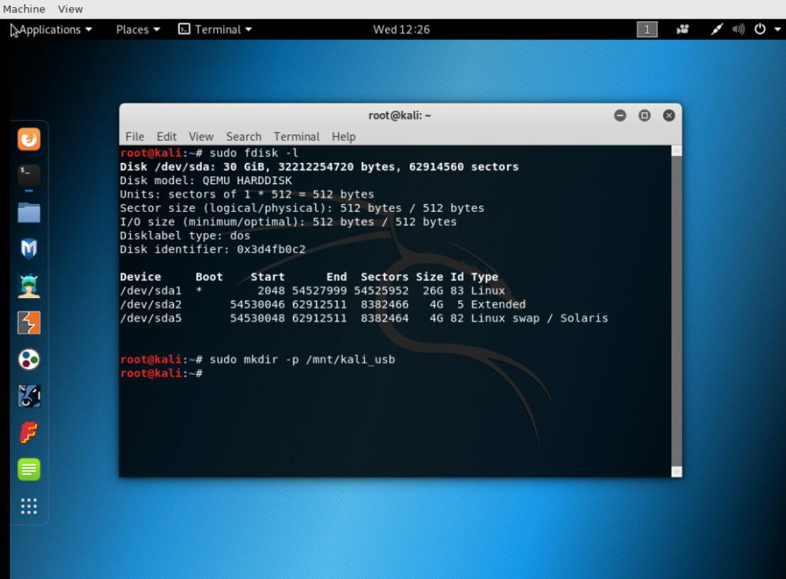 Booting Kali Linux Persistent USB