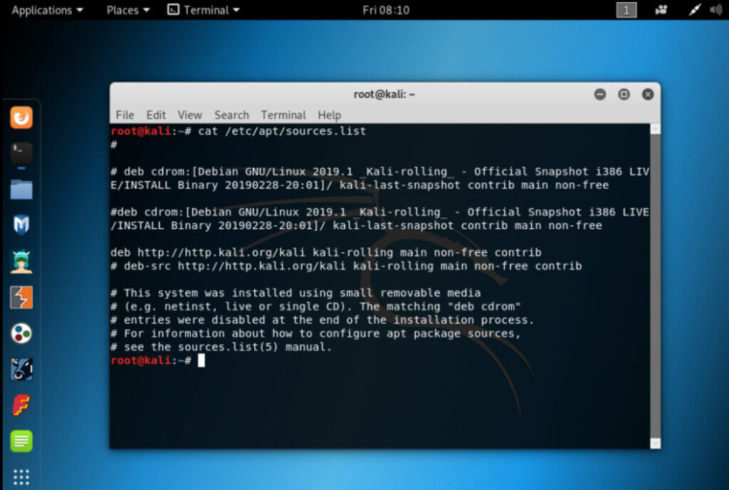 Kali Linux Sources List | Adding Kali Linux APT Repositories to Source List