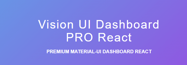 Vision UI pro react dashboard