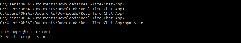 Real time chat application