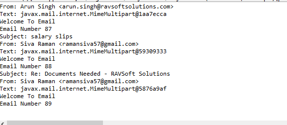 Receiving Email in Java Mail Services