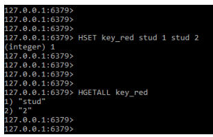 Redis Key Value - hget command
