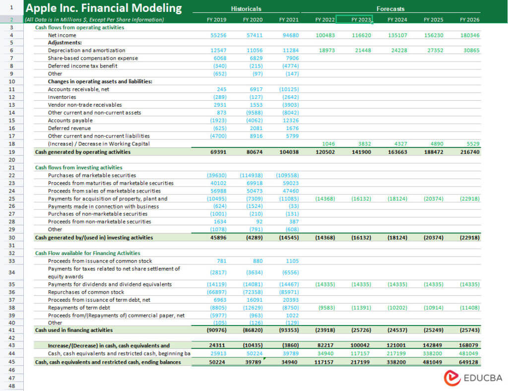 Apple Cash Flow Statement