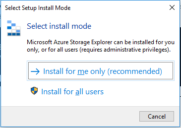 Azure Storage Explorer Download - Admin Privileges