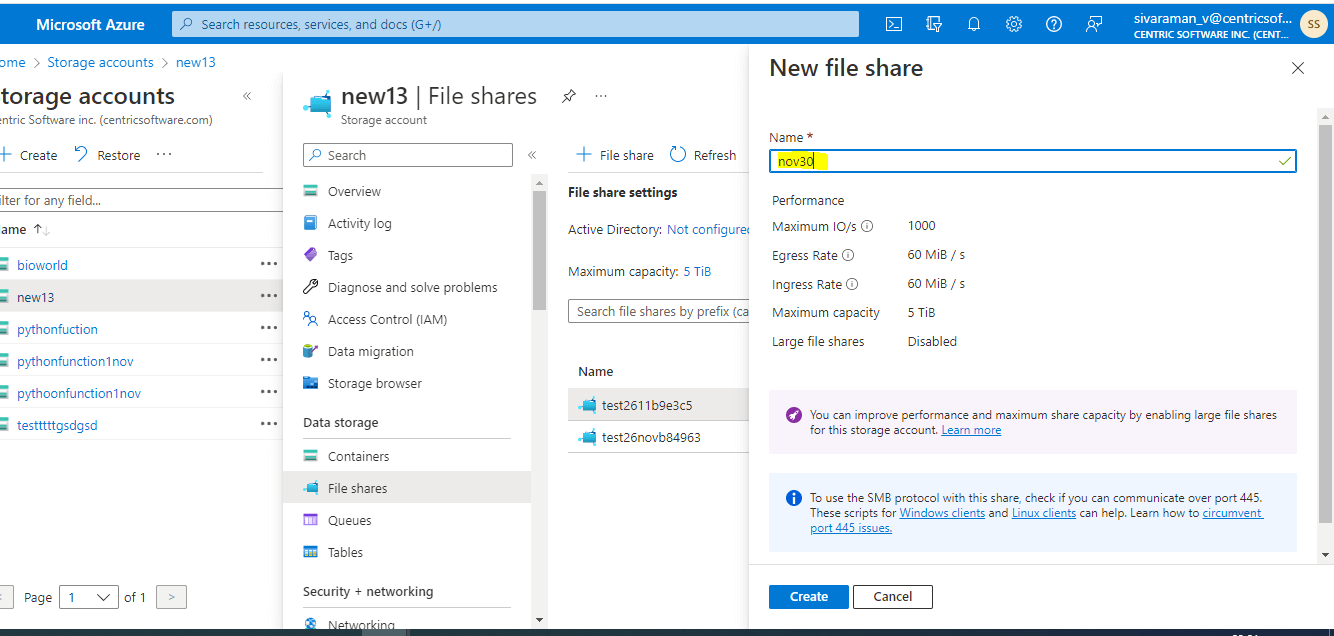 Azure Storage Files | Safe and Severless Cloud File Sharing