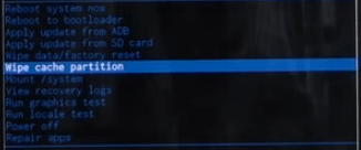 Wipe Clear Cache Partition