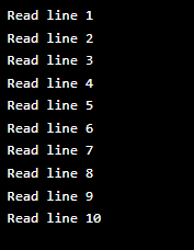Using BufferReader.lines() method