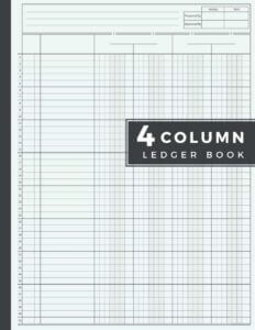 4 Column Ledger Book