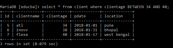 SQL Between Dates 2