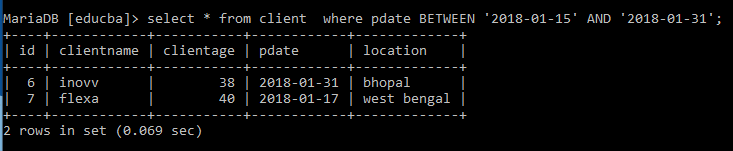 SQL Between Dates 4