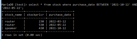 SQL Between Dates 8