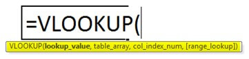 VLOOKUP Syntax