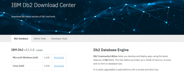 need to install the DB2 database