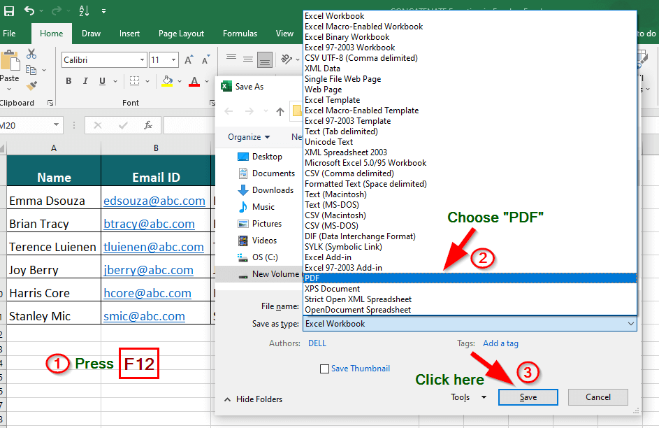 FAQS-How to save as PDF in Excel