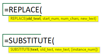 advanced excel formulas-REPLACE and SUBSTITUTE Functions Syntax