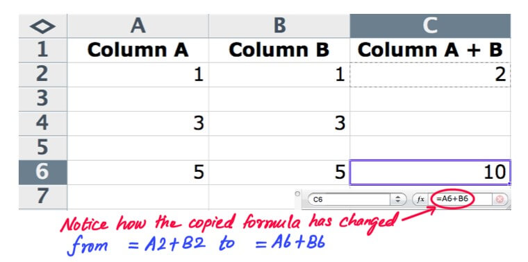Changing cell reference while copying formula-2