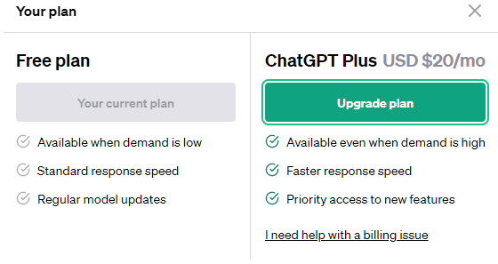 ChatGPT Plan