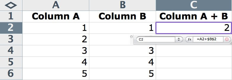 Use of an Absolute Cell Reference in a formula-2