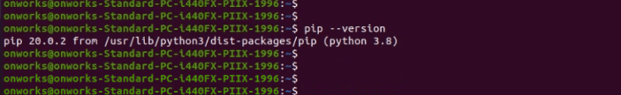 check the version of the pip command