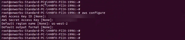 configuring the AWS CLI in our system 