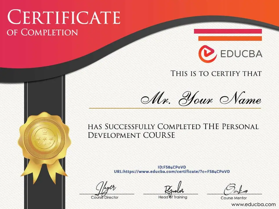 Personal Development Certification