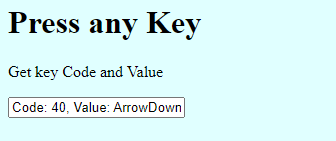 keydown 2- JavaScript Event Listener