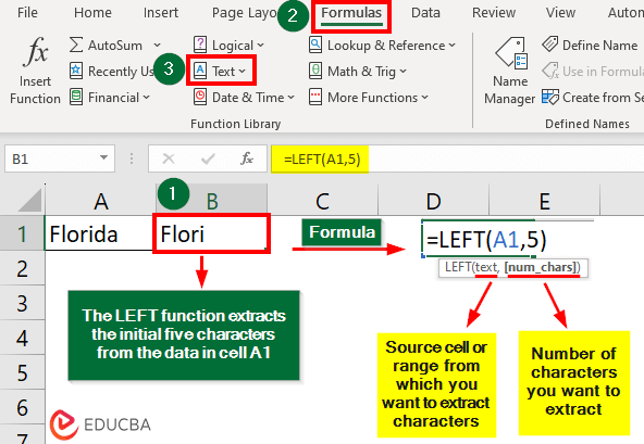 LEFT Formula in Excel