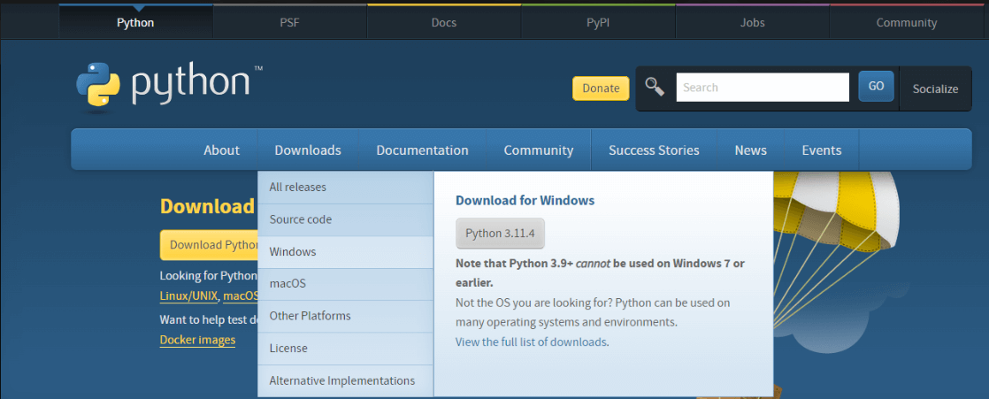 Python website
