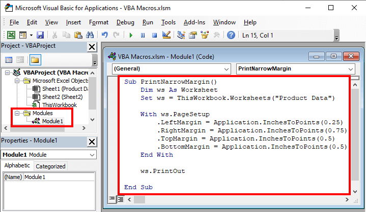 Narrow Margin Using Macros-macro code