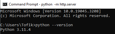 python version-Python 3 HTTP Server