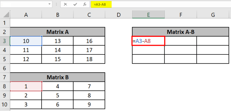 Matrix in Excel | Methods to Create Data Matrix in Excel