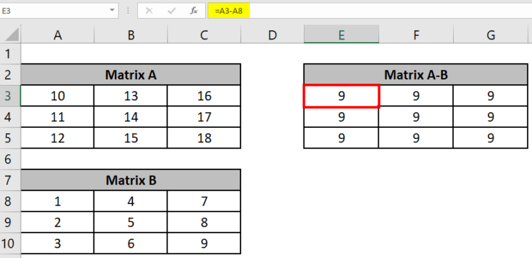 Matrix in Excel | Methods to Create Data Matrix in Excel