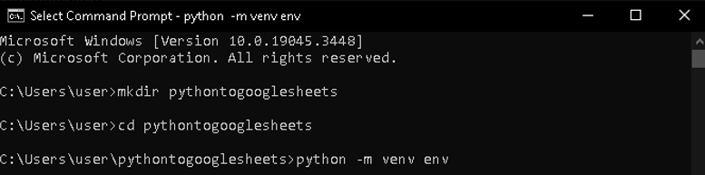 virtual Python environment for the project