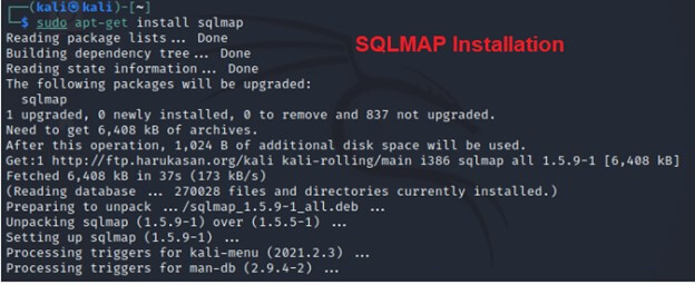 SQLmap install in Kali Linux