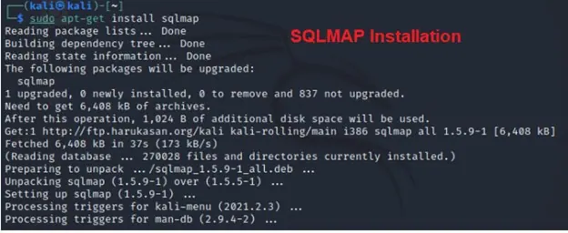SQLmap install in Kali Linux