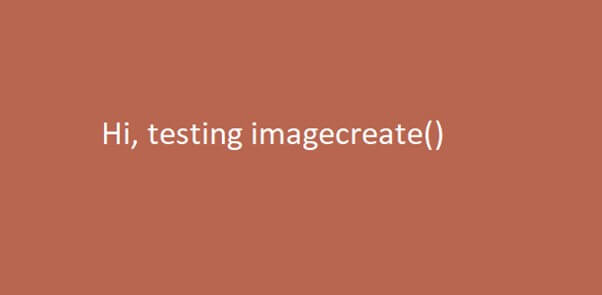 PHP Imagecreate Example 1