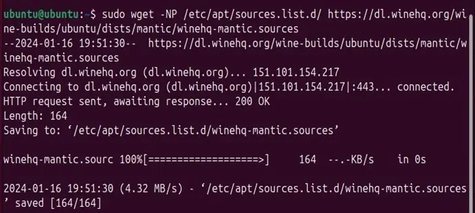 sudo wget -NP