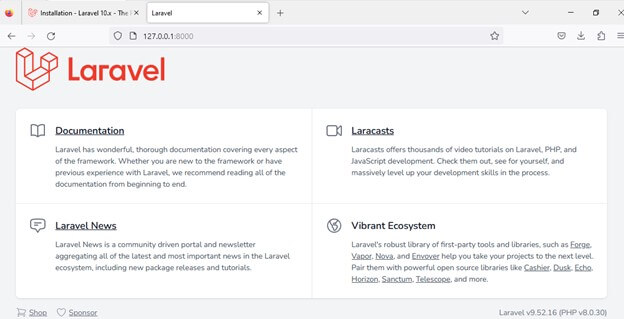 Access your Laravel Application