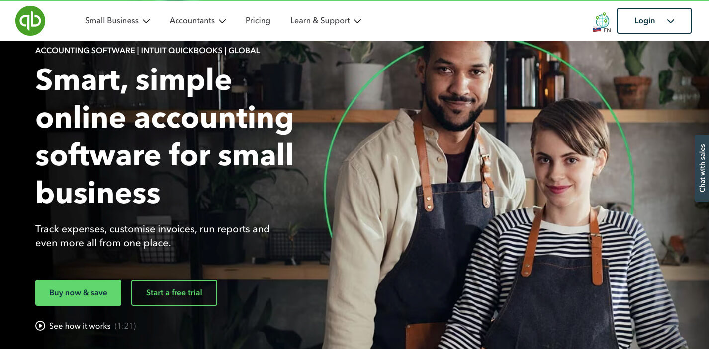 Financial Softwares for Small Businesses- Quickbooks