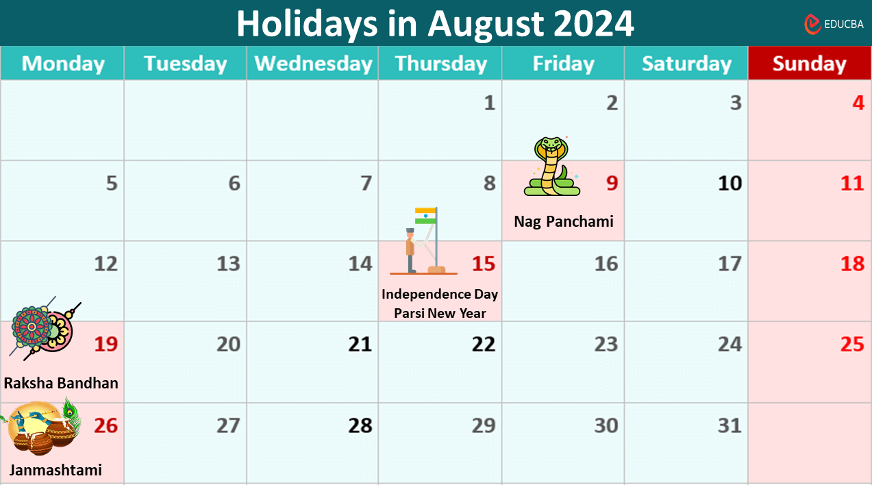 Holidays in August 2024