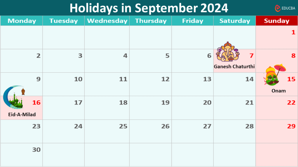 List of Holidays in September 2024 (India) | EDUCBA