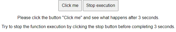 Usage of Stop Button