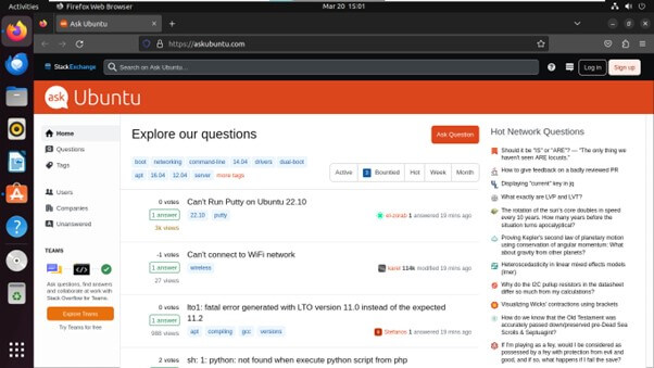 Ask Ubuntu is a question-and-answer
