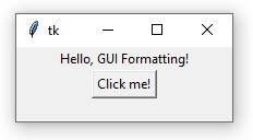 GUI Output Formatting - click me