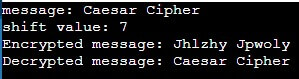 Message - Caesar Cipher