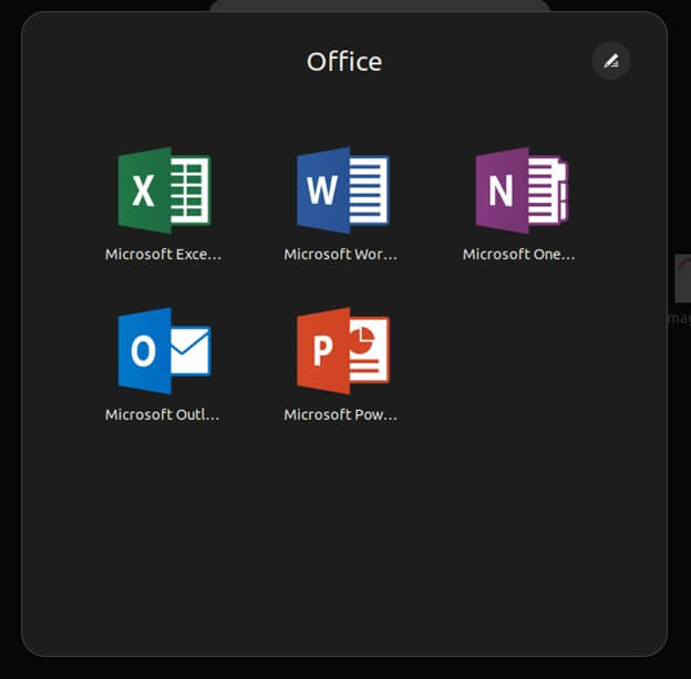 All apps Microsoft Office- Ubuntu PC installed