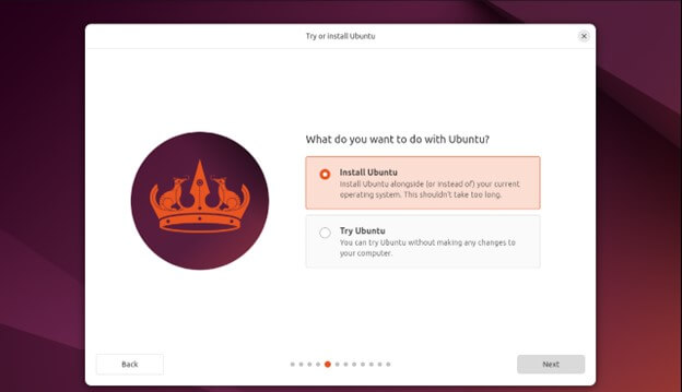 Click installing Ubuntu 24.04 