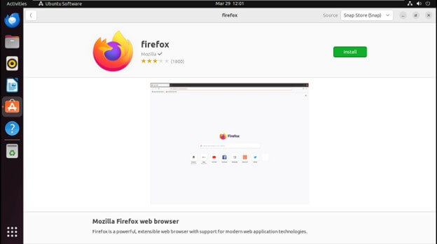 Install Firefox on Ubuntu- Firefox Software application