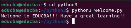 python3 script.py-welcome