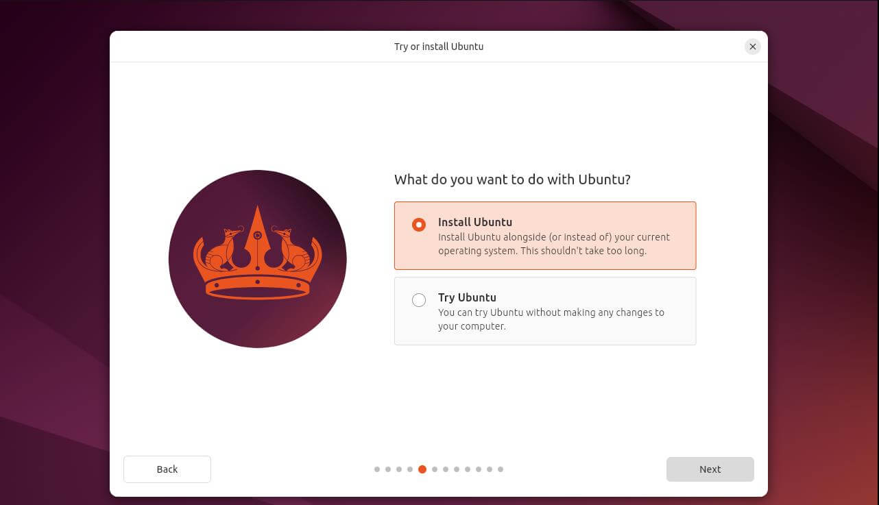 Install Ubuntu 24.04 hard drive